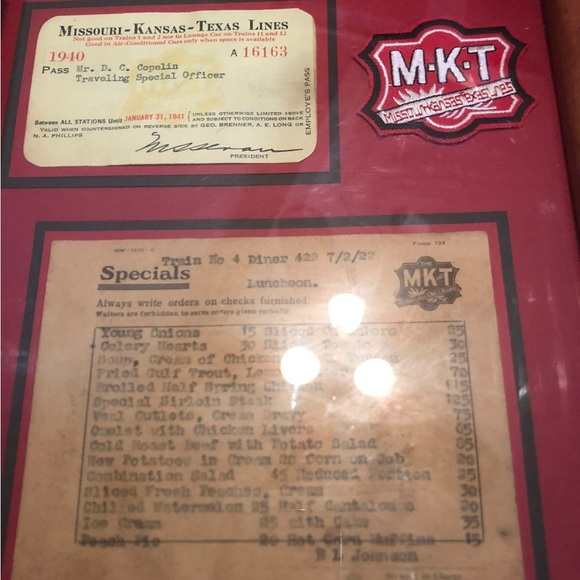 Other - MKT Railroad Framed Art